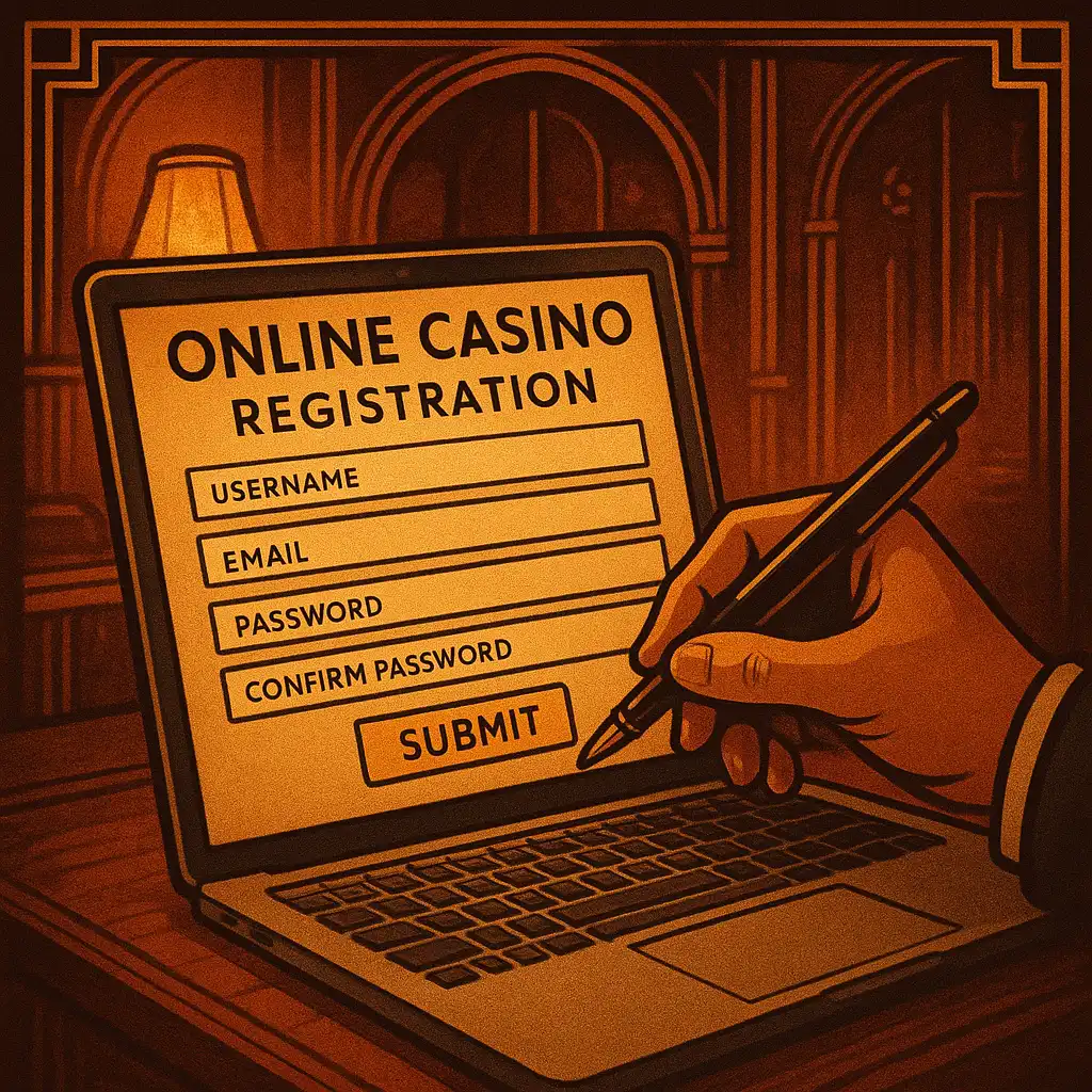 Player filling in the registration form